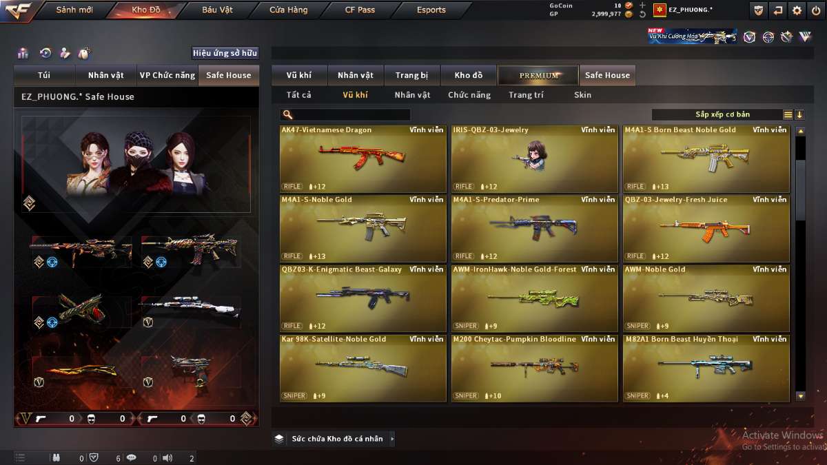 shop acc cf uy tin gia re